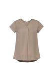 BIZ CORPORATES Womens Kayla V-Neck Pleat Blouse RB967LS Clearance