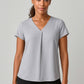 BIZ CORPORATES Womens Kayla V-Neck Pleat Blouse RB967LS
