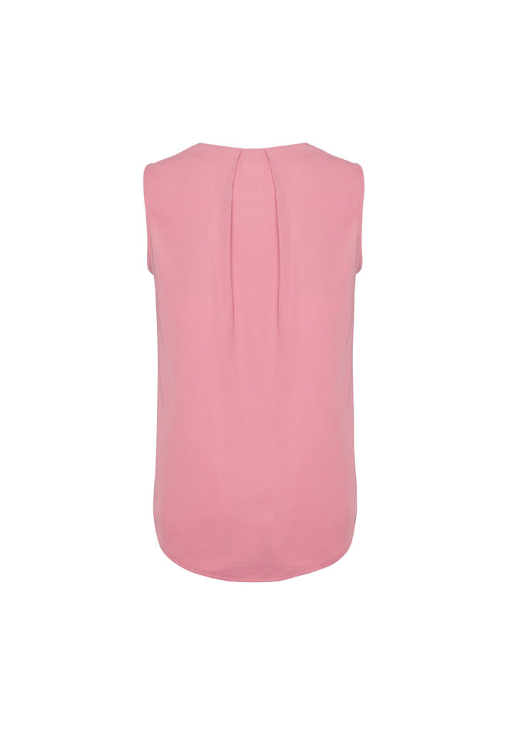 BIZ CORPORATES Womens Estelle Sleeveless Pleat Detail Blouse RB973LN