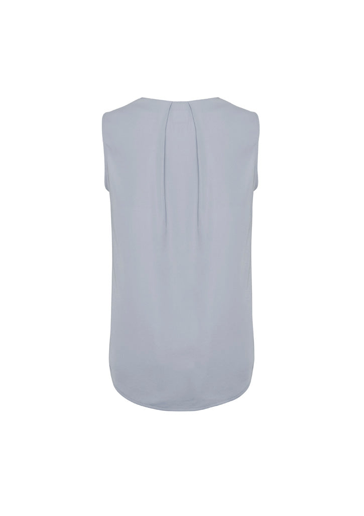 BIZ CORPORATES Womens Estelle Sleeveless Pleat Detail Blouse RB973LN