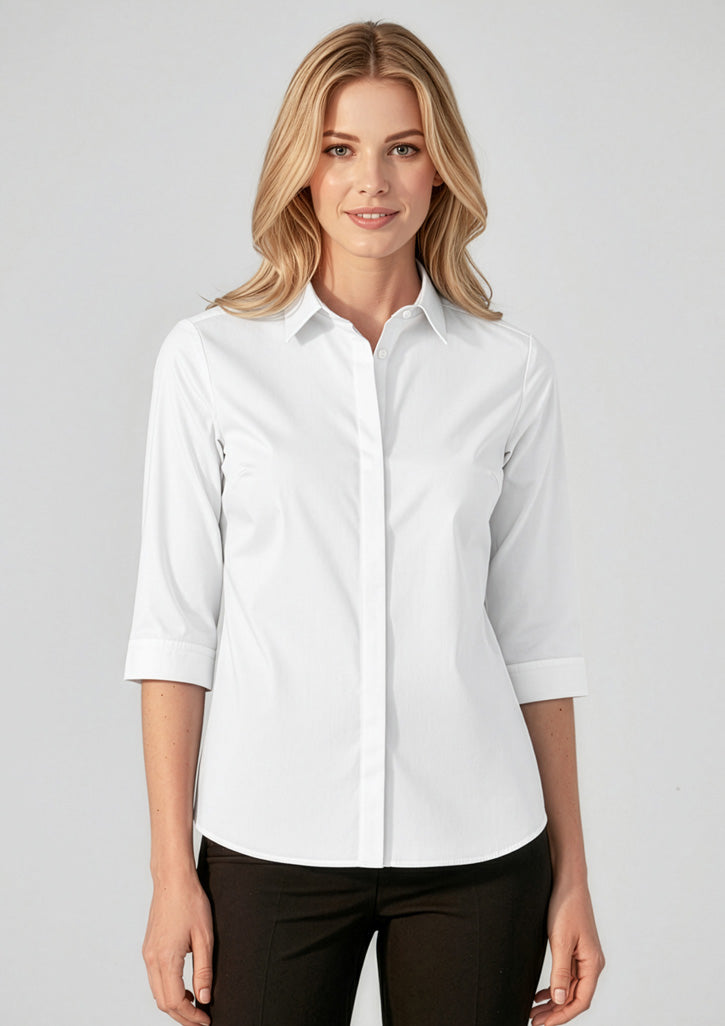 BIZ CORPORATES Womens Charlie 3/4 Sleeve Shirt RS968LT