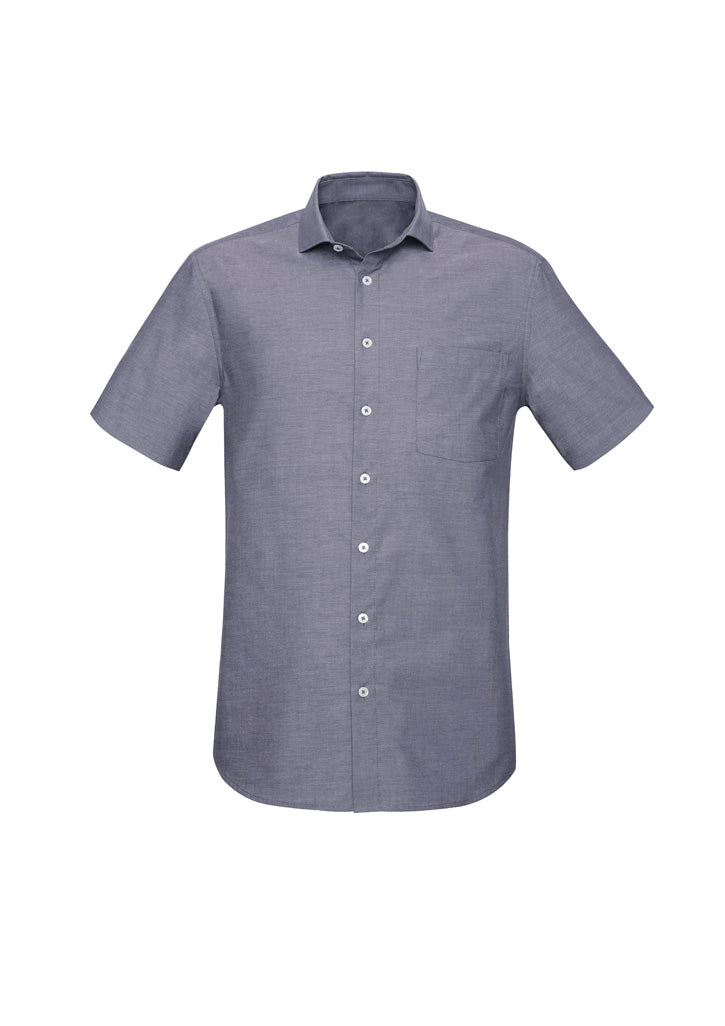 BIZ CORPORATES Mens Charlie Classic Fit Short Sleeve Shirt RS968MS Clearance