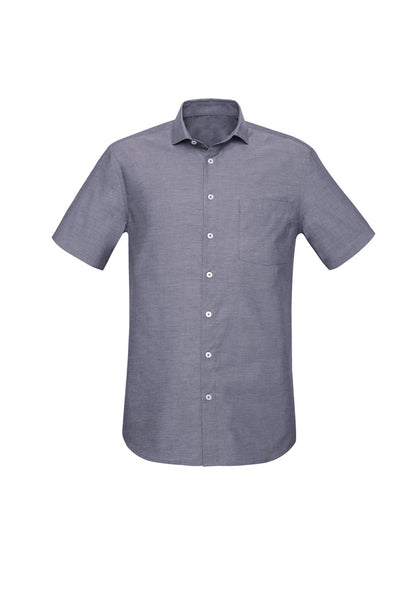 BIZ CORPORATES Mens Charlie Classic Fit Short Sleeve Shirt RS968MS Clearance