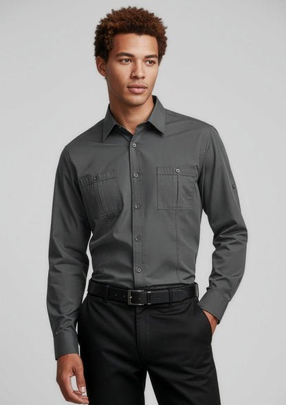 BIZ COLLECTION Mens Bondi Long Sleeve Shirt S306ML