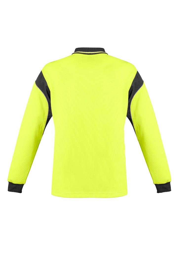 SYZMIK Mens Hi Vis Aztec Long Sleeve Polo ZH249