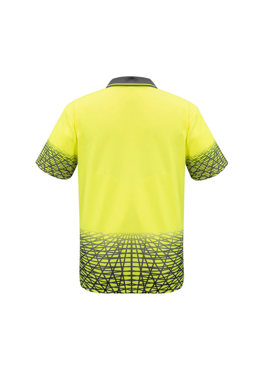 SYZMIK Mens Hi Vis Tracks Short Sleeve Polo ZH300