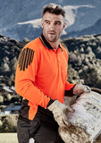 SYZMIK Mens Hi Vis Flux Long Sleeve Polo ZH310