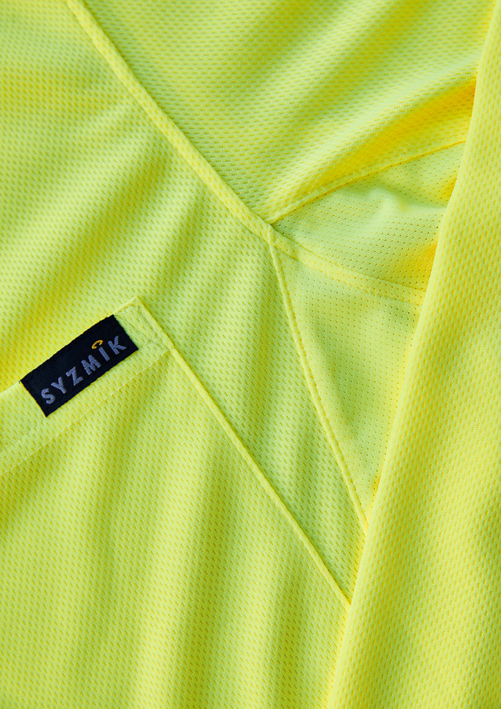 SYZMIK Mens Hi Vis Flux Long Sleeve Polo ZH310