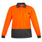 SYZMIK Mens Hi Vis Comfort Back Long Sleeve Polo ZH410