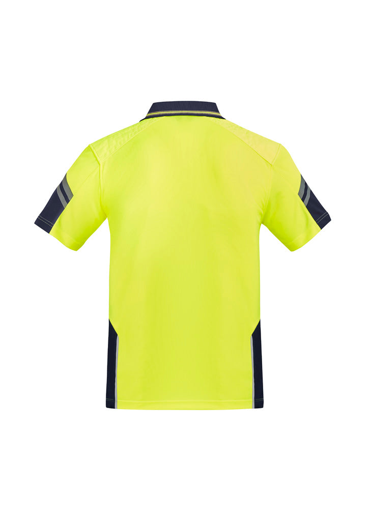 SYZMIK Mens Hi Vis Reinforced Squad Short Sleeve Polo ZH465