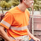 SYZMIK Mens Hi Vis Segmented Tape Cotton Tee ZH510