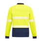 SYZMIK Unisex Hi Vis Segmented Tape Long Sleeve Polo ZH530