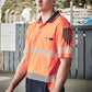 SYZMIK Mens Hi Vis Flux Segmented Tape Short Sleeve Polo ZH555