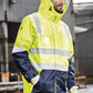 SYZMIK Mens Hi Vis 4 In 1 Waterproof Jacket ZJ532