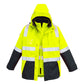 SYZMIK Mens Hi Vis 4 In 1 Waterproof Jacket ZJ532
