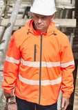 SYZMIK Unisex Super Light Segmented Tape Packable Rain Jacket ZJ560