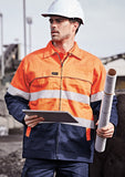 SYZMIK Mens Hi Vis Cotton Drill Jacket ZJ590