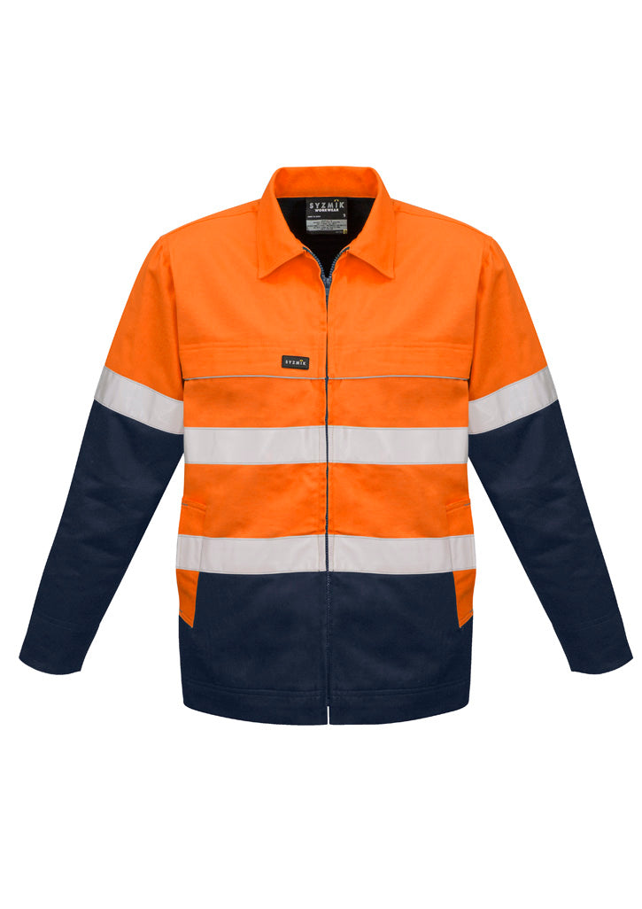 SYZMIK Mens Hi Vis Cotton Drill Jacket ZJ590