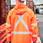 SYZMIK Mens Hi Vis X Back Heavy Duty Waterproof Jacket ZJ620-AU