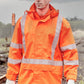 SYZMIK Mens Hi Vis X Back Ultralite Waterproof Jacket ZJ657-AU