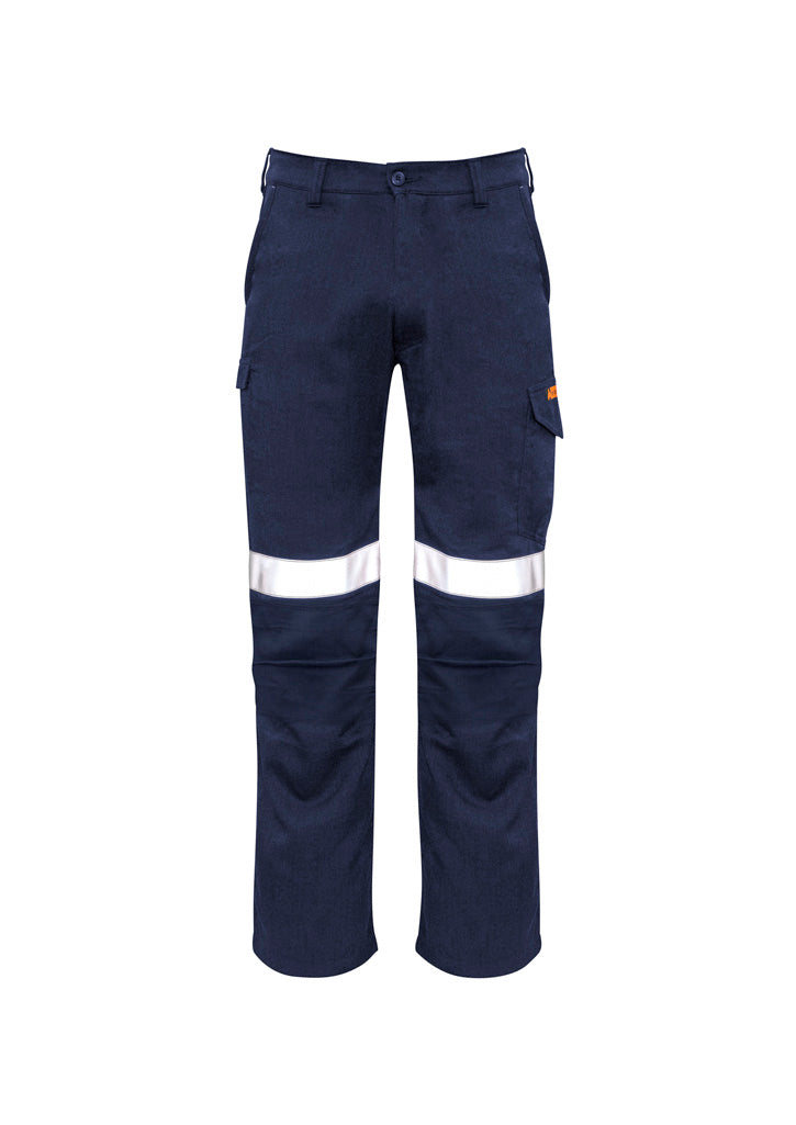 SYZMIK Mens Orange Flame Taped Cargo Pant (Stout) ZP521S