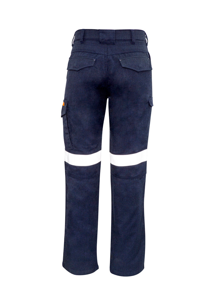 SYZMIK Mens Orange Flame Taped Cargo Pant (Stout) ZP521S