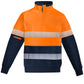 SYZMIK Mens Orange Flame Hi Vis 1/4 Zip Pullover - Hoop Taped ZT150