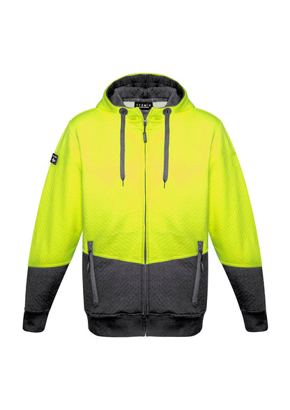SYZMIK Unisex Hi Vis Textured Jacquard Full Zip Hoodie ZT478 Clearance