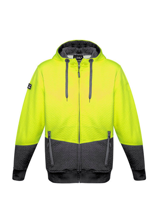 SYZMIK Unisex Hi Vis Textured Jacquard Full Zip Hoodie ZT478 Clearance