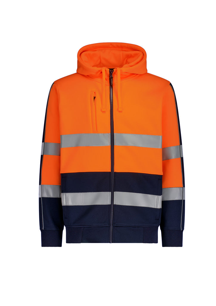 SYZMIK Unisex Hi Vis Full Zip Stretch Taped Hoodie ZT486