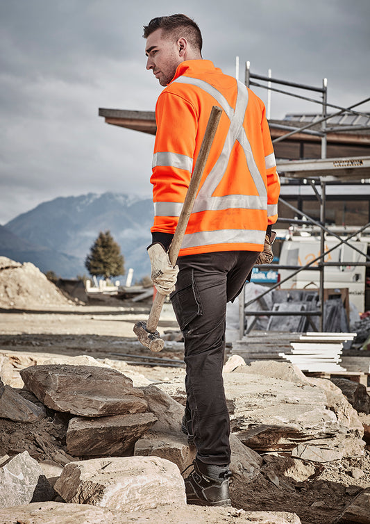 SYZMIK Unisex Hi Vis X Back Rail Jumper ZT660