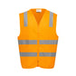 SYZMIK Unisex Hi Vis VIC Rail Zip Vest ZV687