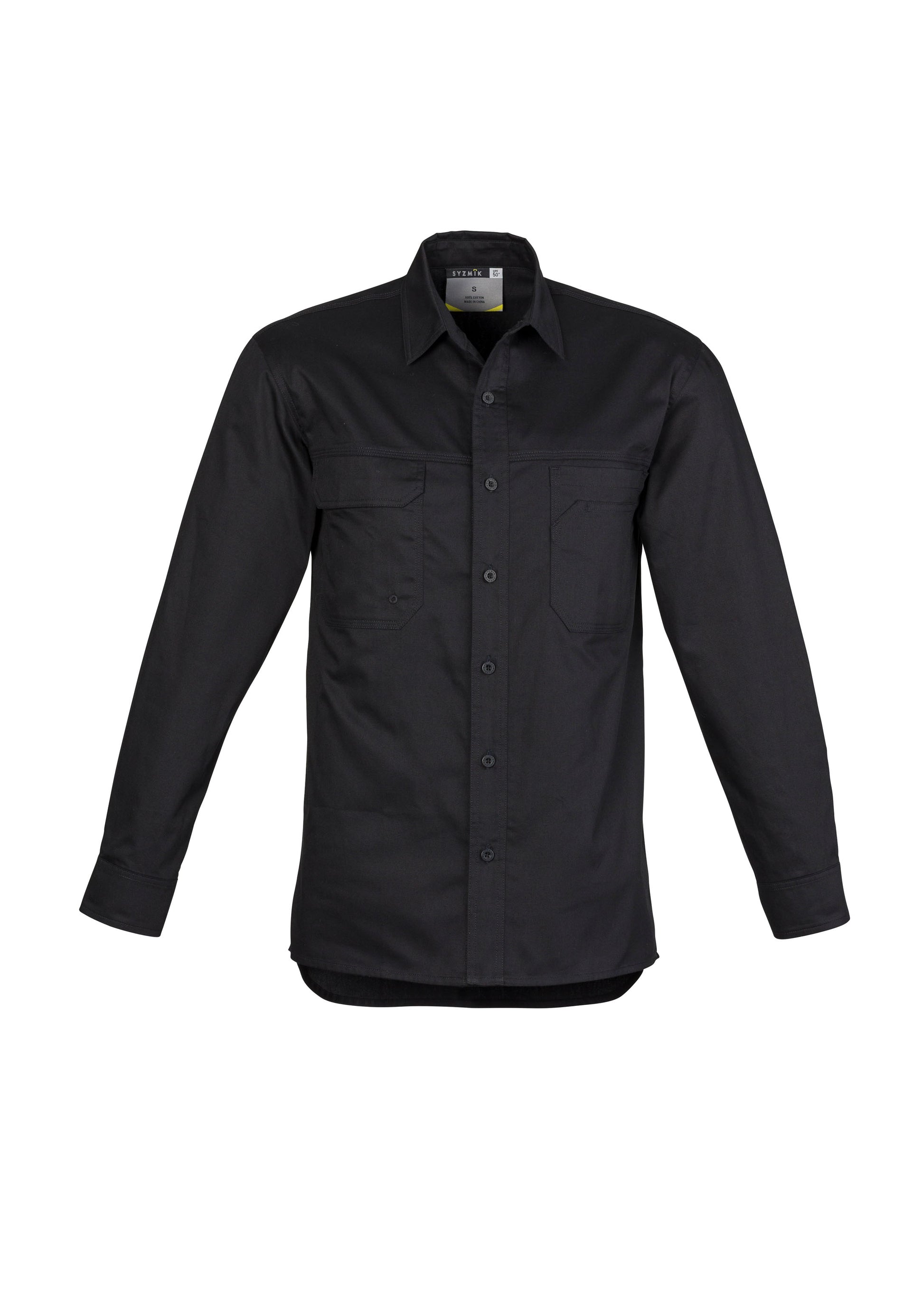 SYZMIK Mens Lightweight Tradie Long Sleeve Shirt ZW121
