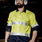 SYZMIK Mens Industrial Long Sleeve Shirt - Hoop Taped ZW123