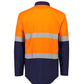 SYZMIK Mens Orange Flame Lightweight Ripstop Shirt - Hoop Taped ZW180