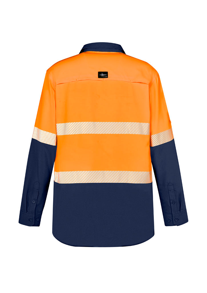 SYZMIK Mens Hi Vis Outdoor Segmented Tape Long Sleeve Shirt ZW470