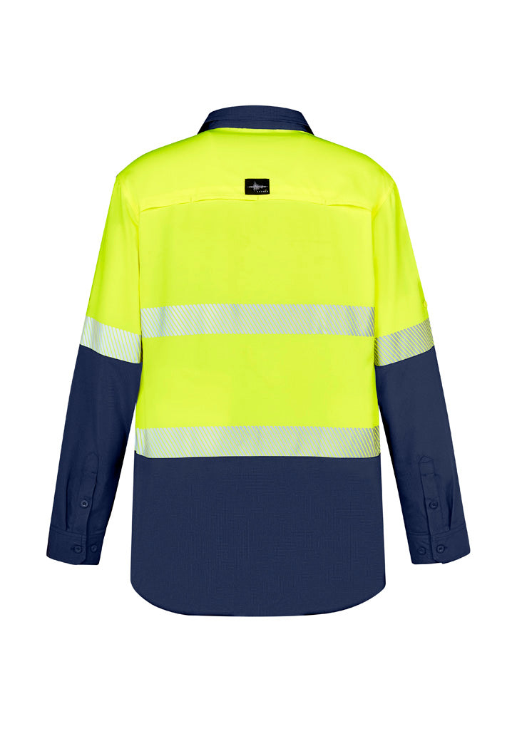 SYZMIK Mens Hi Vis Outdoor Segmented Tape Long Sleeve Shirt ZW470