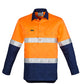 SYZMIK Mens Closed Front Long Sleeve Shirt - Hoop Taped ZW550