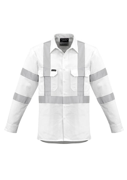 SYZMIK Mens Bio Motion X Back Taped Long Sleeve Shirt ZW621