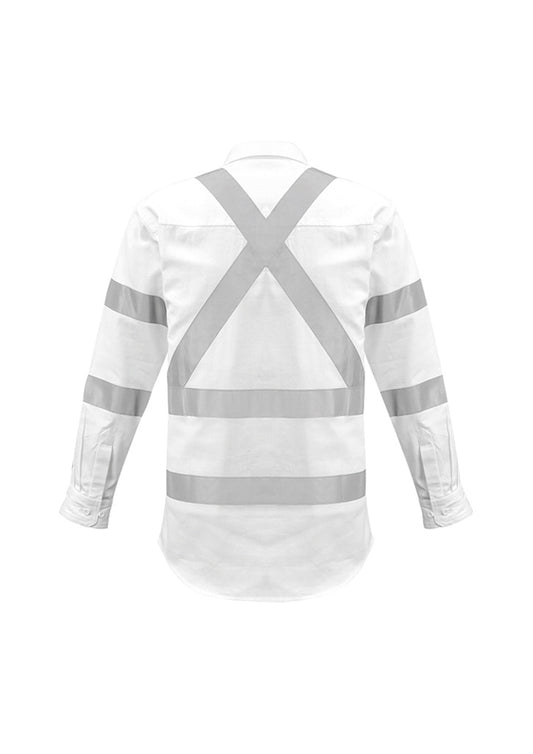 SYZMIK Mens Bio Motion X Back Taped Long Sleeve Shirt ZW621