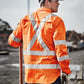 SYZMIK Mens Hi Vis X Back NSW Rail Taped Shirt ZW690