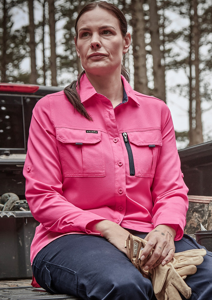 SYZMIK Womens Outdoor Long Sleeve Shirt ZW760
