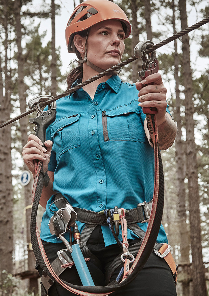 SYZMIK Womens Outdoor Short Sleeve Shirt ZW765